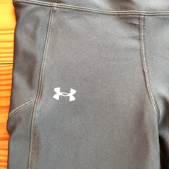 Under Armour Grey Capris Running Leggings, EUC, S - Picture 2 of 12